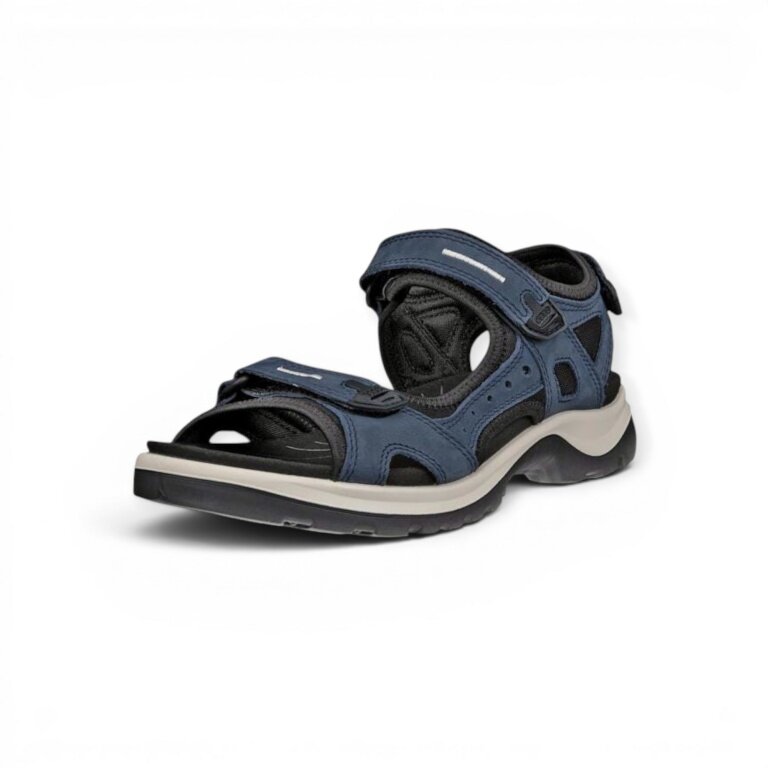 ECCO Yucatan Leather Sandal Navy Blue Ladies