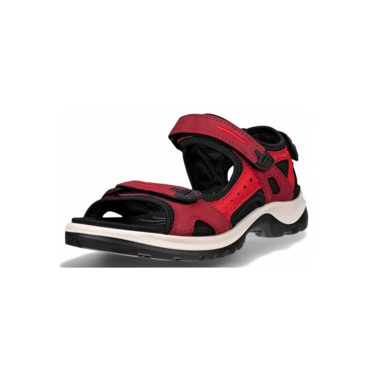 ECCO Yucatan Leather Sandal red/black ladies
