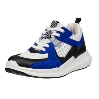 ECCO Biom 2.2 Lea Tex Sneakers (Premium Leather) white/black/blue children