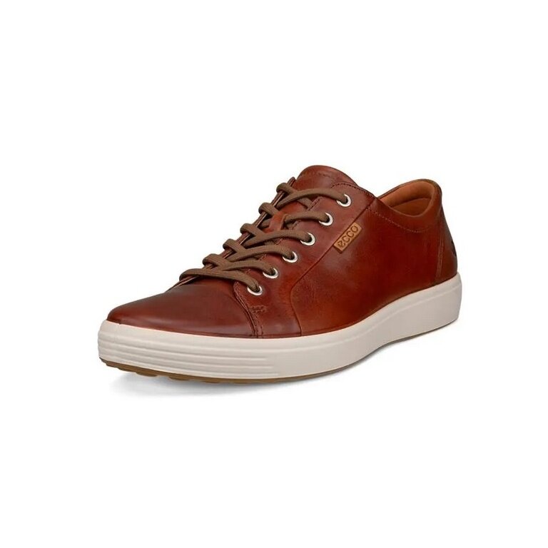 ECCO Soft 7 Sneakers (made from premium leather) cognac brown men's