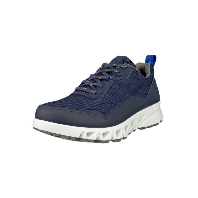 ECCO Multi-Vent GTX Leather Sneakers (Full-Grain Leather, Waterproof) Navy Blue Men's