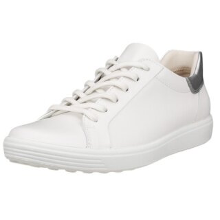 ECCO Soft 7 Easy Slip Low Sneakers (Premium Leather) white ladies
