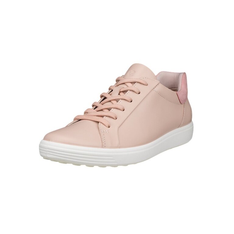ECCO Soft 7 Easy Slip Low Sneakers (Premium Leather) pink ladies