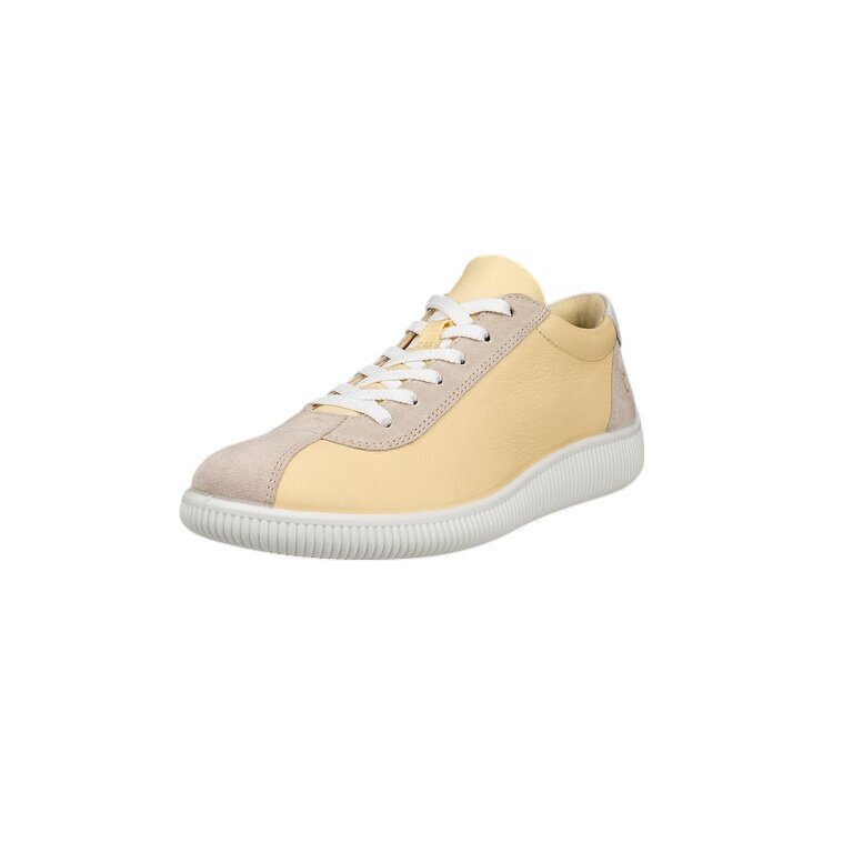 ECCO Soft Zero Sneakers (ECCO Leather) yellow/beige ladies