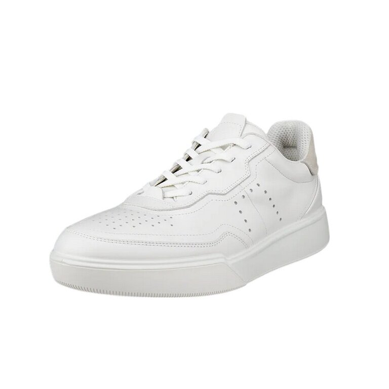 ECCO Street Court Lea Sneakers (Premium Leather) white men's