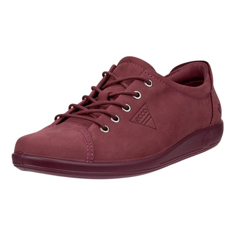 ECCO Sneaker Soft 2.0 Tie (light and flexible sole) burgundy ladies