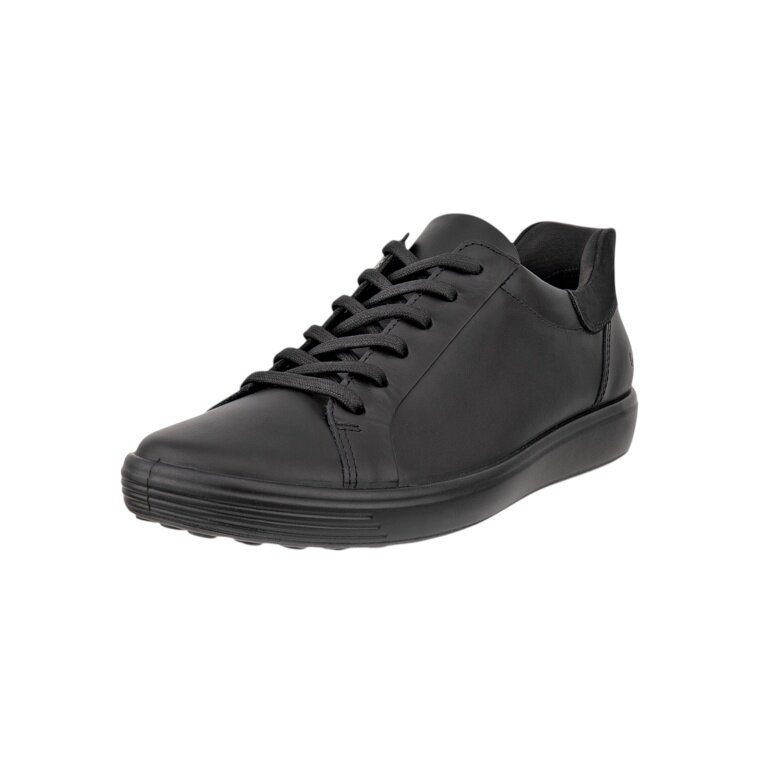ECCO Soft 7 Easy Slip Low Sneakers (Premium Leather) black ladies