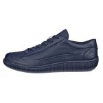 ECCO Soft Zero WP Sneakers (Premium Leather, Waterproof) navy blue men's