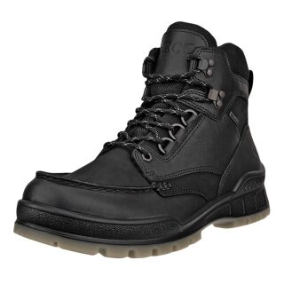 ECCO Everyday Travel Shoes Track 25 Mid GTX (Nubuck Leather, Waterproof) Black Men's