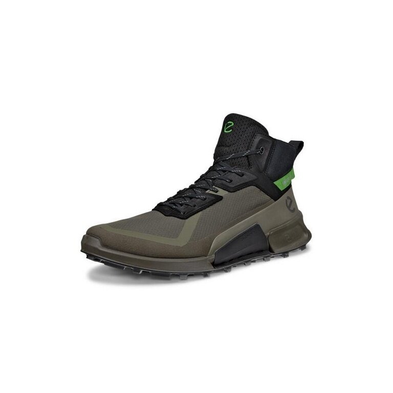 ECCO Biom 2.1 Mountain Mid GTX Hiking Shoes (Premium Nubuck Leather, Waterproof) Dark Green/Black Men's