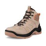 ECCO Offroad Hiking Shoes (Nubuck Leather, Waterproof) Nude Brown/Coral Red Ladies