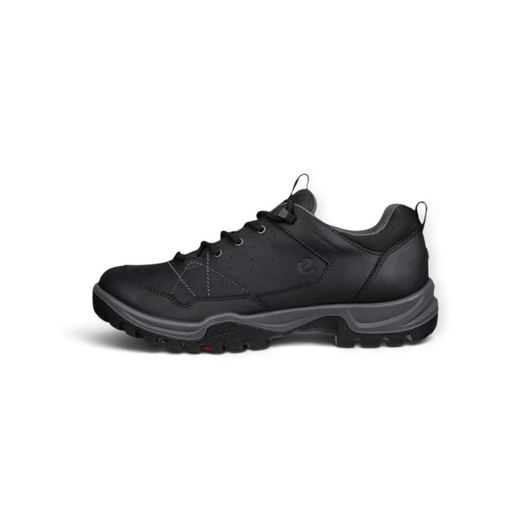 ECCO Receptor Trek Walking Shoes (Nubuck Leather, Waterproof) Black Men's