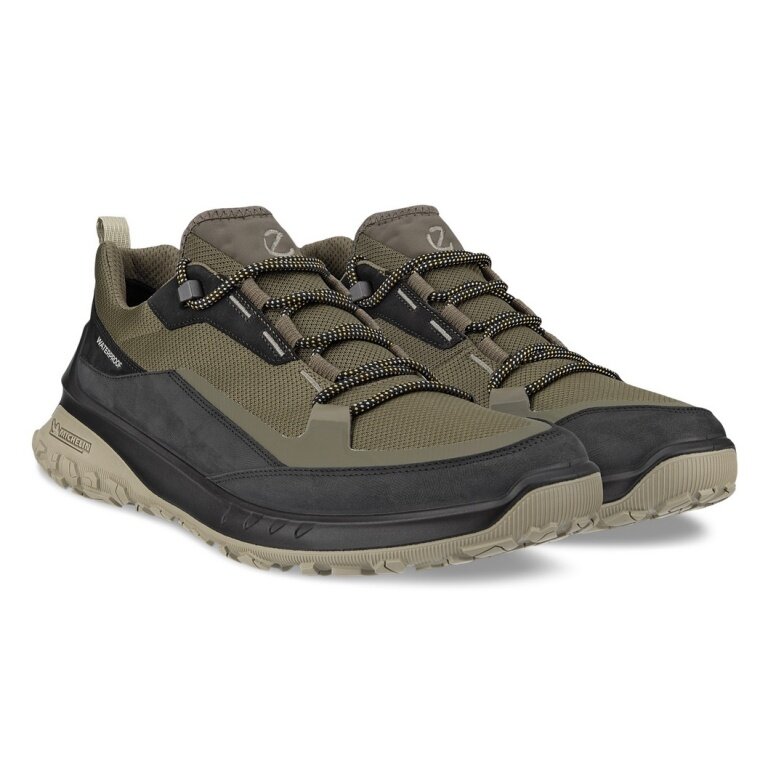 ECCO Hiking Shoes ULT-TRN Low (waterproof, Nubuck leather) black/dark green Men