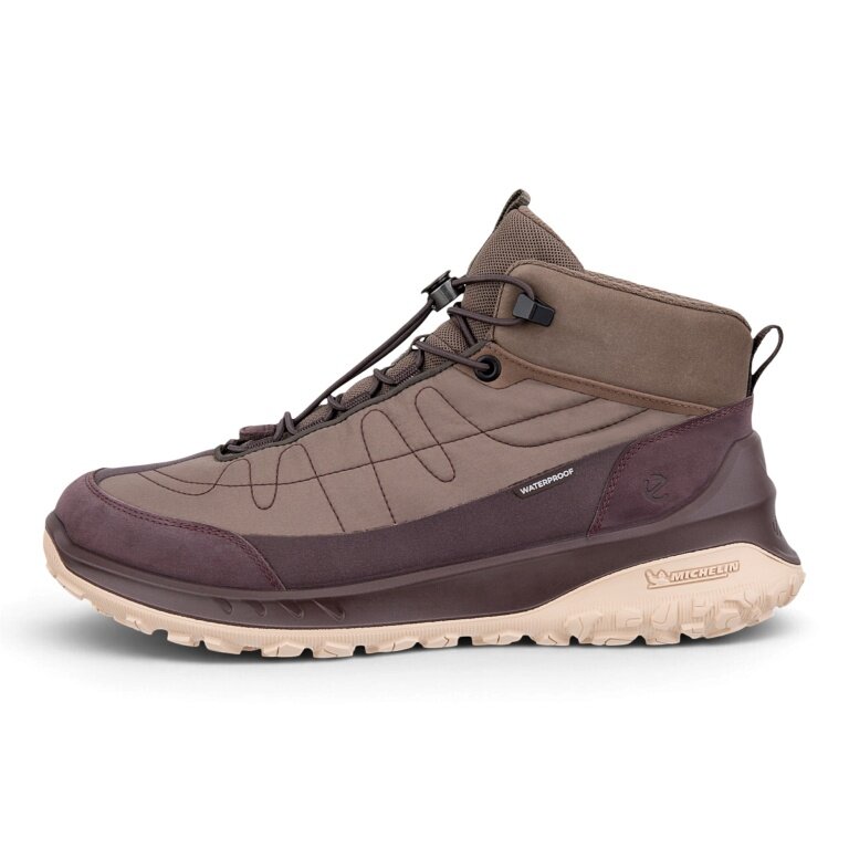 ECCO ULT-TRN Mid-Cut WP Hiking Shoes (Quick-lacing system, waterproof) brown/burgundy ladies