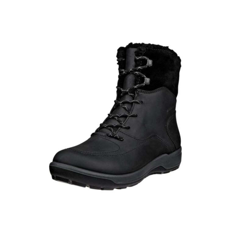 ECCO Winter Boots Trace Lite WP Mid Boot (Nubuck Leather, Waterproof, Warm) Black Ladies