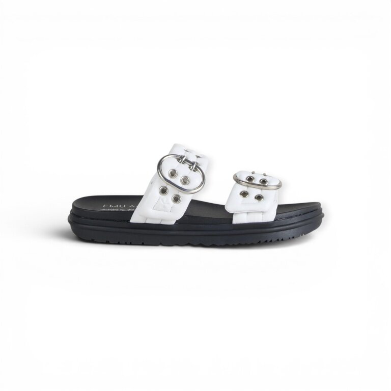EMU Australia Sandal Bondi Buckle 2.0 (Leather) white/black ladies