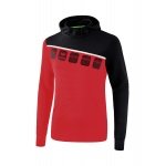 Erima Hoodie 5C red/black Children