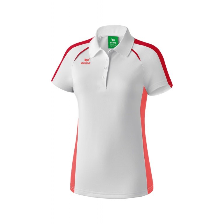 Erima Sport-Polo Masters white/coral Women