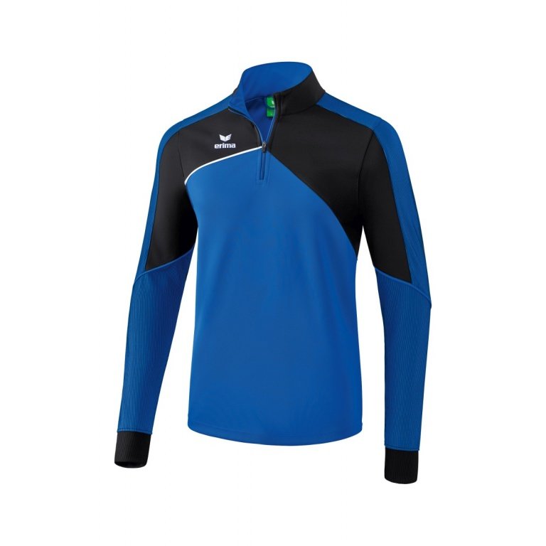 Erima Long-sleeved Shirt 1/2 Zip Premium One 2.0 blue/black Boys