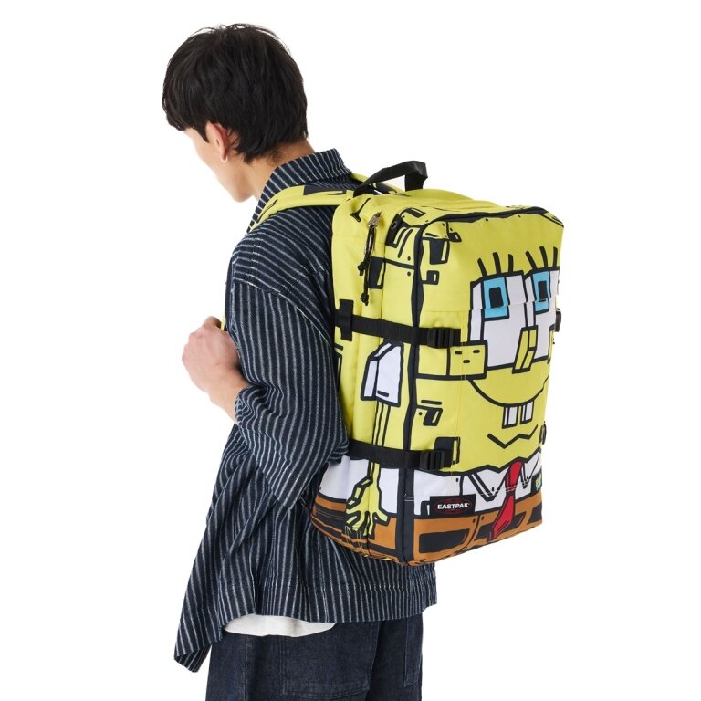 Eastpak Travel Backpack Travelpack Spongebob (42 Litres, with Laptop Compartment) yellow