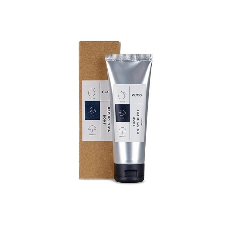 ECCO Shoe Moisturizer Smooth Care Smooth Care Black - 1 Can 75ml with Sponge Applicator