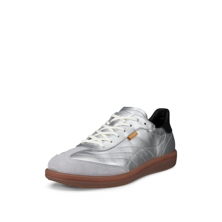 ECCO Soft 11 Sneakers (Full-grain Leather) Silver Ladies