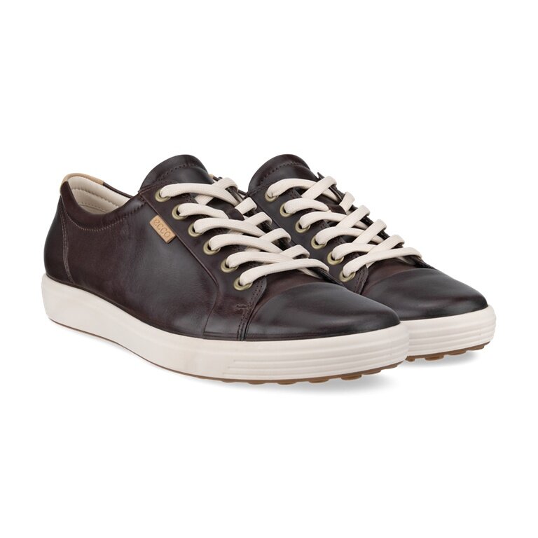 ECCO Sneaker Soft 7 (Nubuck Leather) Mocha Brown Women