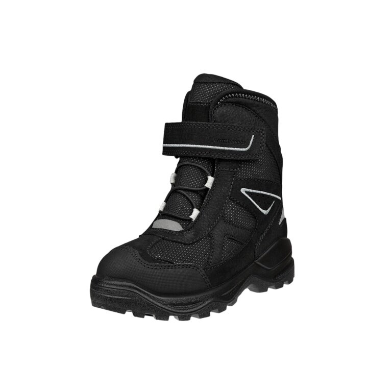Ecco Winter Boots Snow Mountain (Nubuck Leather/Textile, waterproof) black children