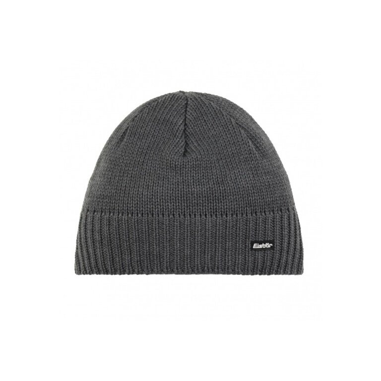 Polar Bear Winter Hat (Beanie) Trop Knitted Pattern Merino Wool Anthracite Grey Men