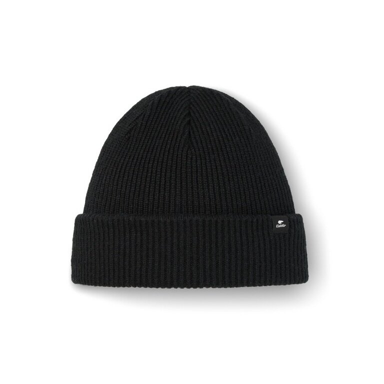 Polar Bear Beanie (Beanie) Salma 2.0 - Merinomix, Ribbed Structure - Black - 1 Piece