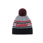 Polar Bear Hat (Pom Pom) Chani - Merinomix - black/grey/red - 1 piece