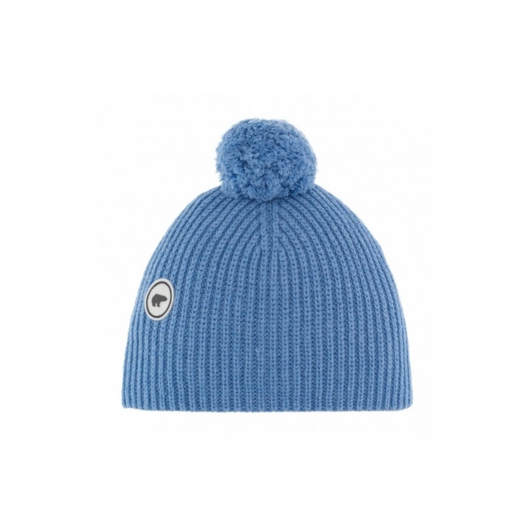 Polar Bear Hat (Pom Pom) Mirna - Cashmere - Blue Women