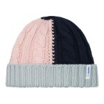 Polar Bear Beanie Alba - Merinomix - pink/grey/navy blue - 1 piece