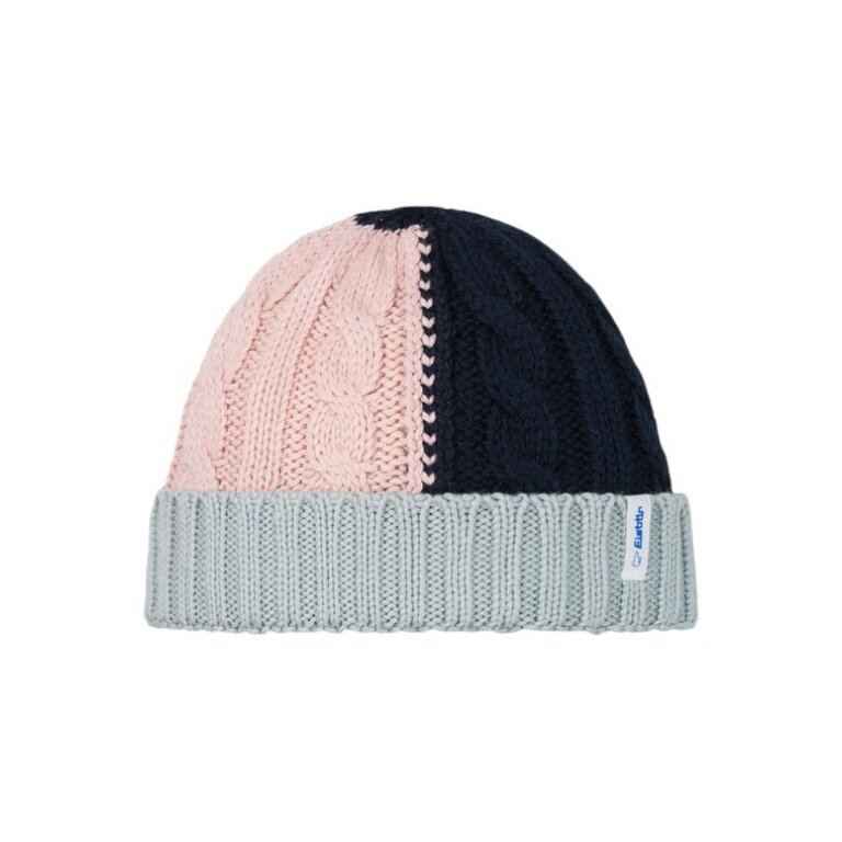 Polar Bear Beanie Alba - Merinomix - pink/grey/navy blue - 1 piece