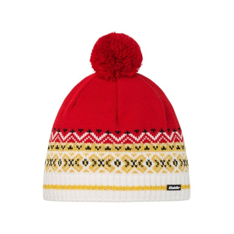 Polar Bear Hat (Pom Pom) Kaiser OS - red/white/yellow - 1 piece