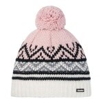 Polar Bear Hat (Pom Pom) Kathrin Ladies - Merinomix - pink/white/black - 1 piece