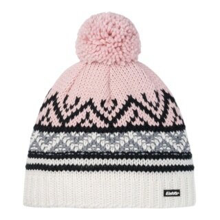 Polar Bear Hat (Pom Pom) Kathrin Ladies - Merinomix - pink/white/black - 1 piece