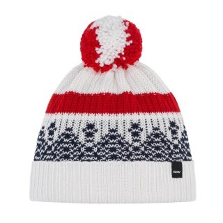 Eisbär Hat (Pom Pom) Norrak - white/navy blue/red