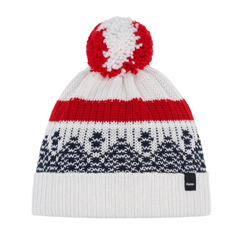 Eisbär Hat (Pom Pom) Norrak - white/navy blue/red