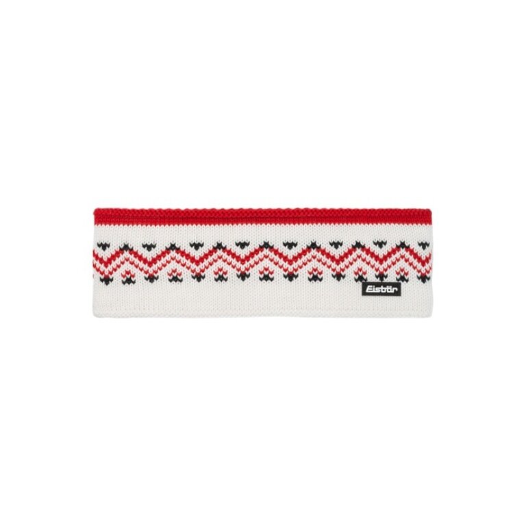 Polar Bear Headband Vincent Nordic Merinomix - white/red - 1 piece