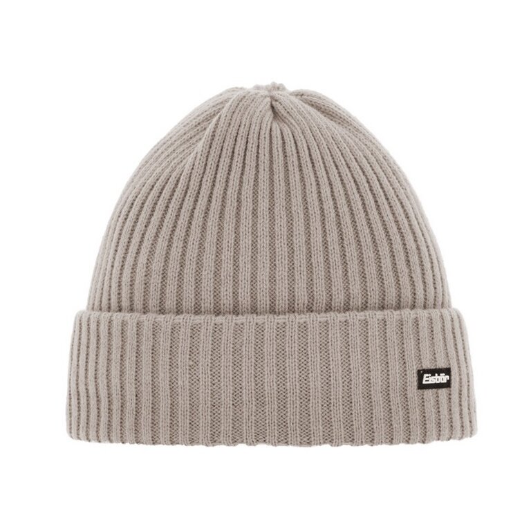 Eisbär Winter Hat (Beanie) Ribbed Silver Men's
