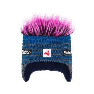Polar Bear Winter Hat (Ear Hat) Campo Cocker SA - anthracite grey/blue/pink - 1 piece