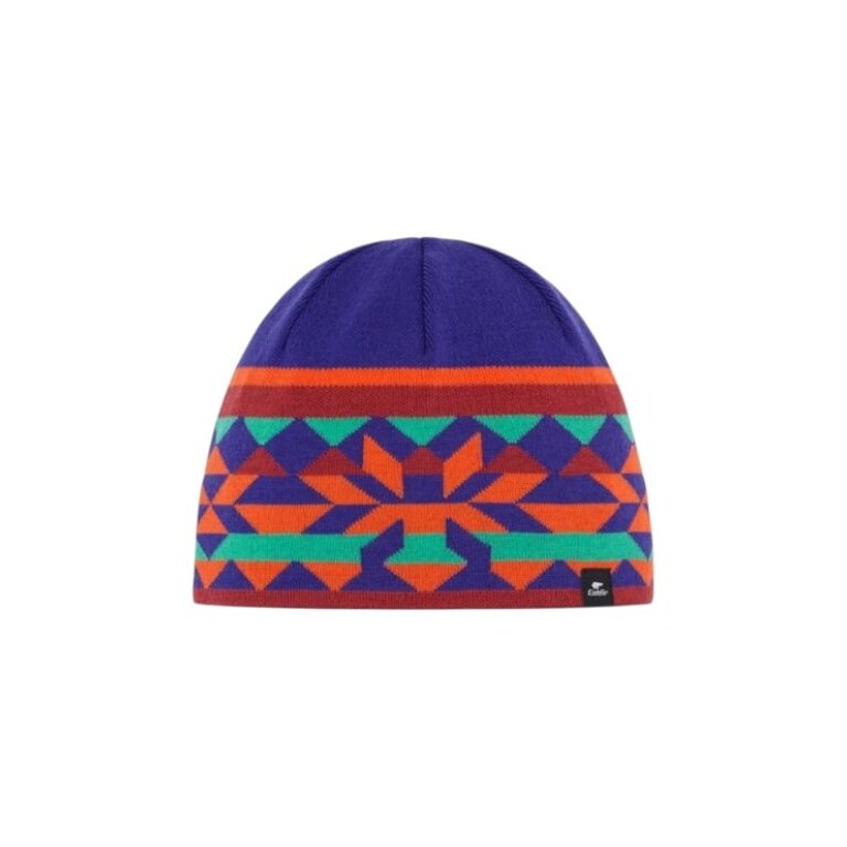 Polar Bear Winter Hat (Beanie) Pixie - orange/blue - 1 piece