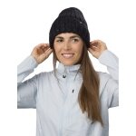 Polar Bear Winter Hat (Beanie) Alea - coarse ribbed structure - ladies black - 1 piece