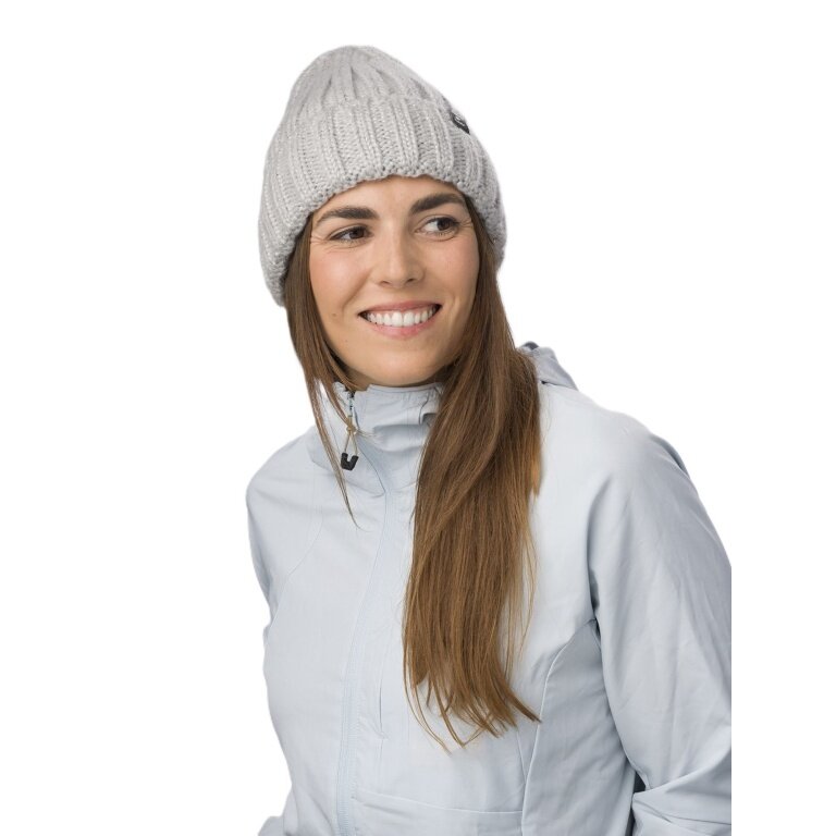 Polar Bear Winter Hat (Beanie) Alea - coarse ribbed structure - ladies light grey - 1 piece