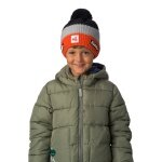 Polar Bear Winter Hat (Pom Pom) Star SA Kids - orange/black/grey - 1 piece