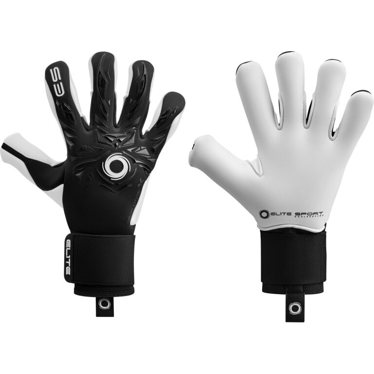 Elite Sport Goalkeeper Gloves Neo Revolution X - 4mm Ultra GTech Pro Latex for exceptional grip - black/white