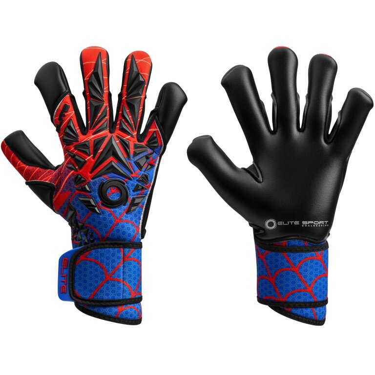 Elite Sport Goalkeeper Gloves Spin - 4mm ES Centum + Latex, ideal for all weather conditions - black