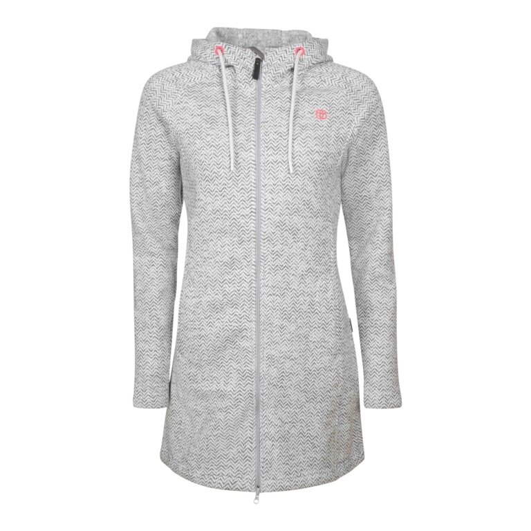 Elkline Fleece Jacket Warmed Through (Fleece Coat) white/grey Ladies