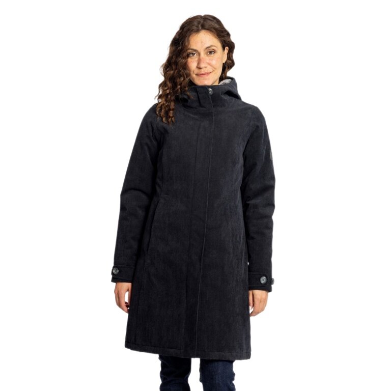 Elkline Winter Coat Glasgow Cord (windproof, waterproof, warm) black ladies